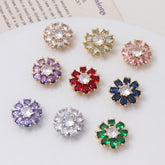 #F13  F14 F15 F16 F17 F18 F19 F20 F21 Zircon 13mm Flower Charms For DIY Jewelry Accessories